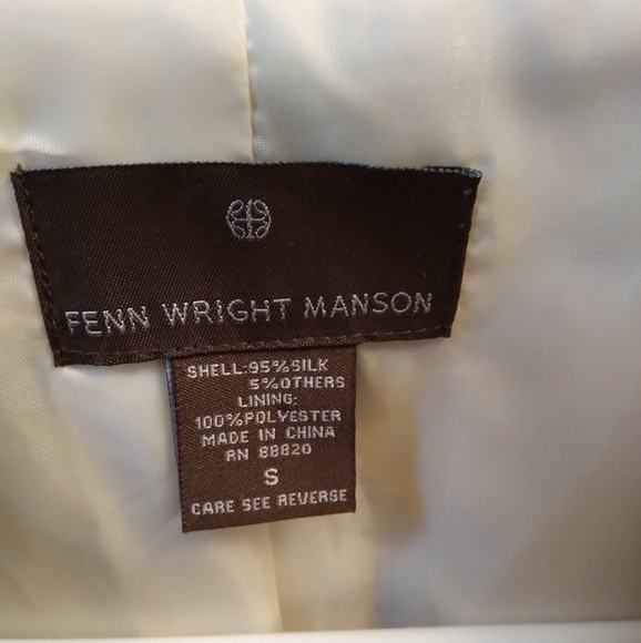 Fenn Wright Manson Animal Print Silk Brown & Yellow Blazer - Picture 3 of 3